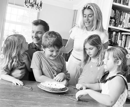 Daphne Oz with her husband John Jovanovic and children.